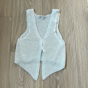 Crochet vest front tie